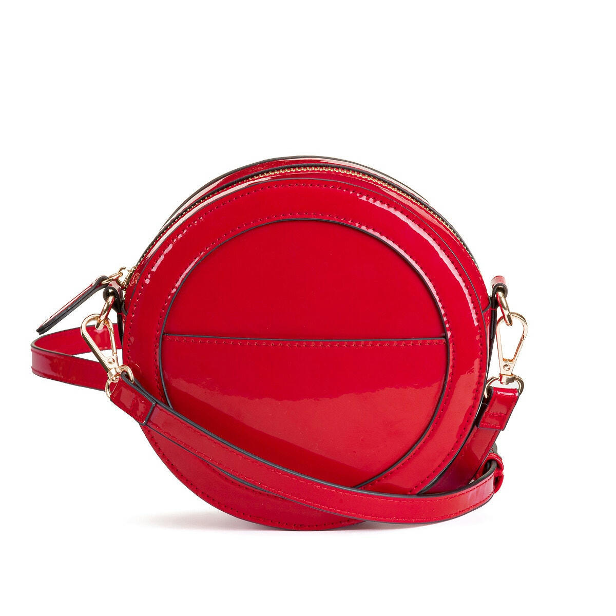 Sac à main rond vernis, à bandoulière