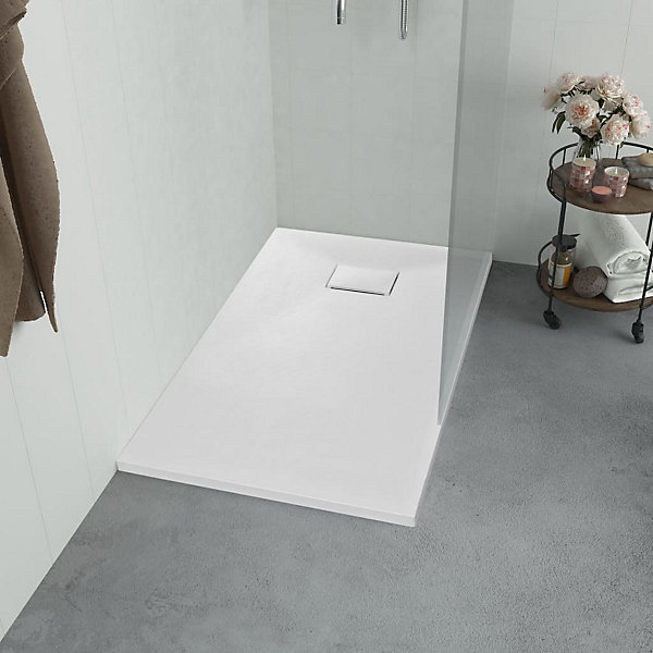 Bac de douche SMC Blanc 100 x 80 cm vidaXL