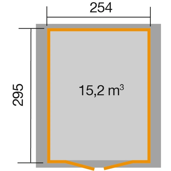 Gartenhaus »316 Gr.5«, Holz, BxHxT: 290 x 221 x 295 cm (Außenmaße inkl. Dachüberstand)