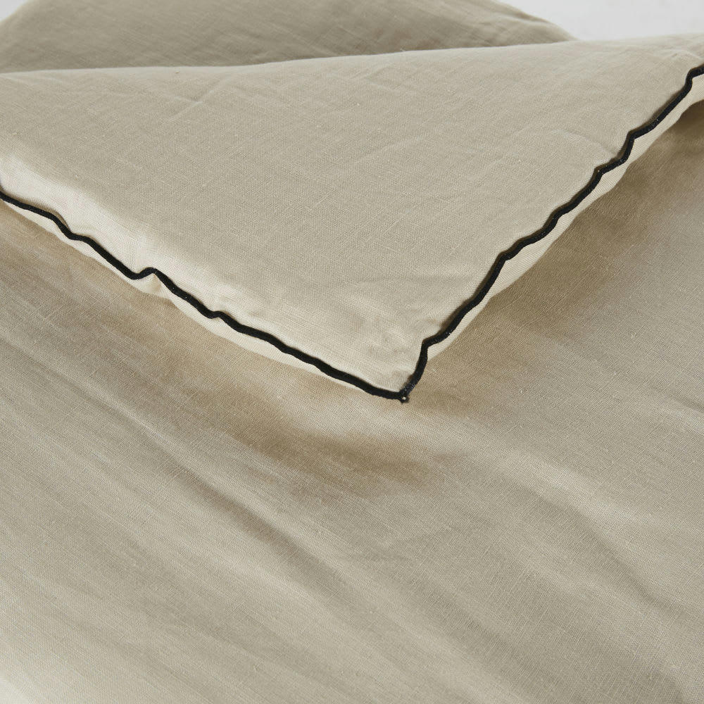 - Boutis en lin lavé beige 200x100