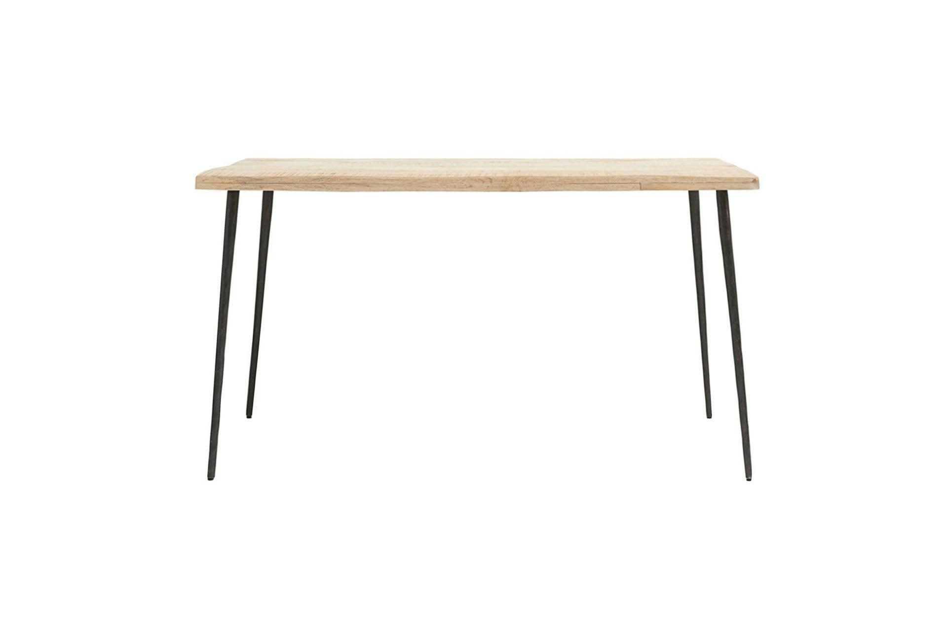 SLATED - Table de repas 6 places en bois beige