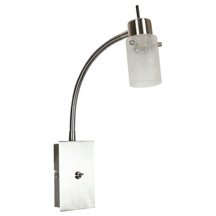 Lampa kinkiet FROZEN na wysięgniu 1x40w g9 nikiel mat
