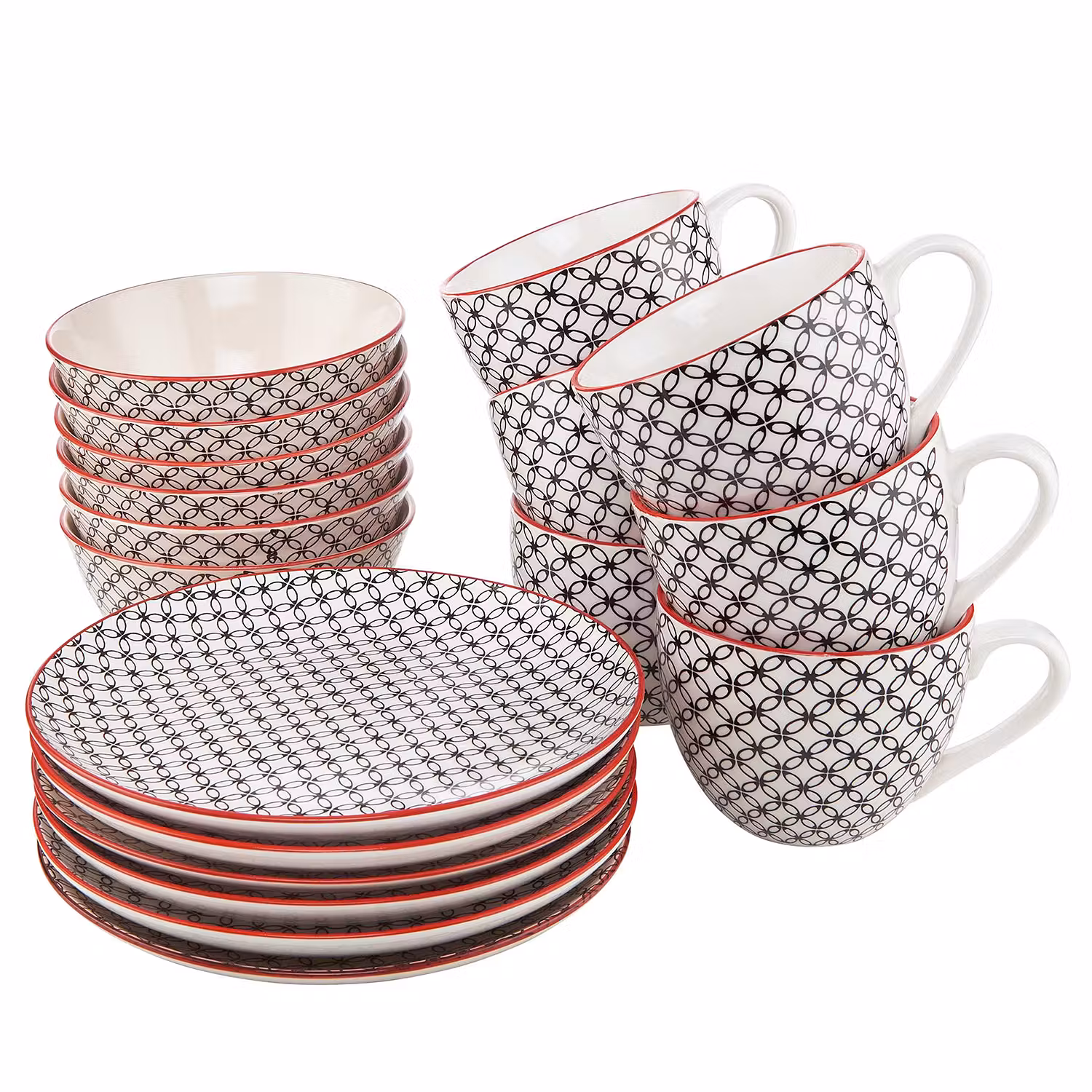 RETRO Frühstücks-Set 18-tlg.