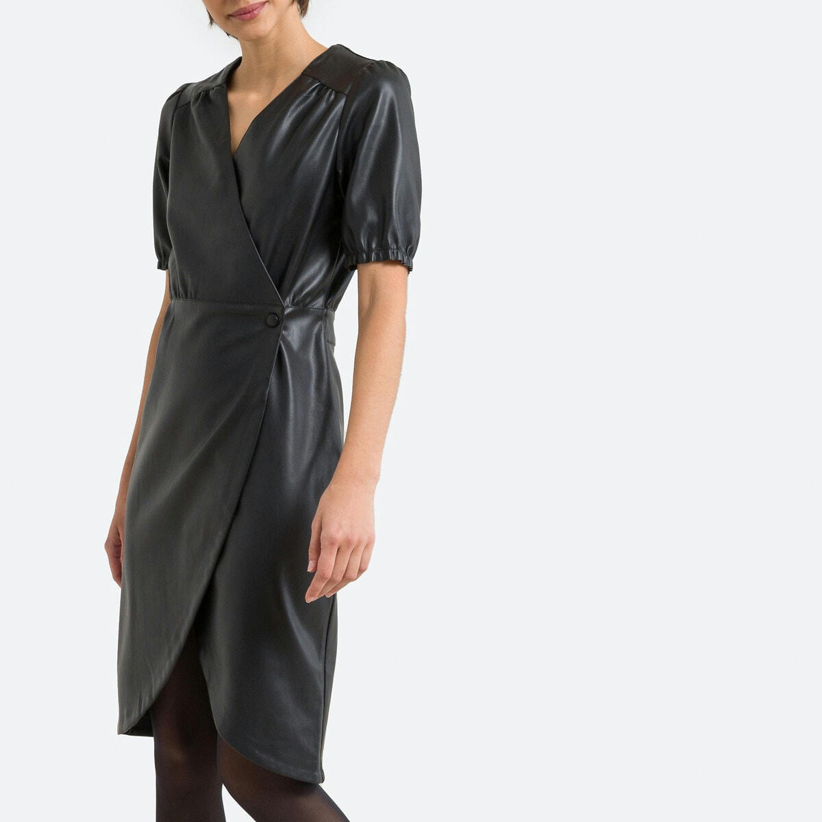 Robe simili, manches ballons