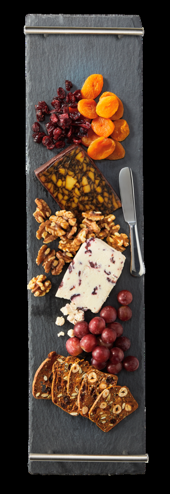 CANVAS Rectangle Stone Slate Reusable Handle Serving Tray, Grey, 23.5-in, for Christmas/Thanksgiving/New Year's Eve/Easter/Birthday Party