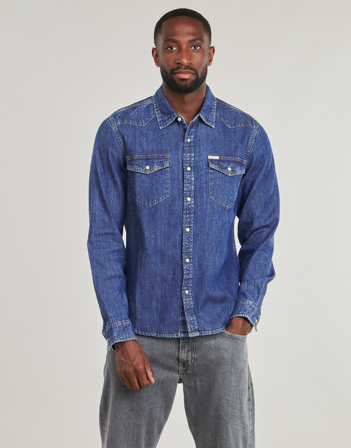 Guess - GJ SLIM LS DENIM - Blue