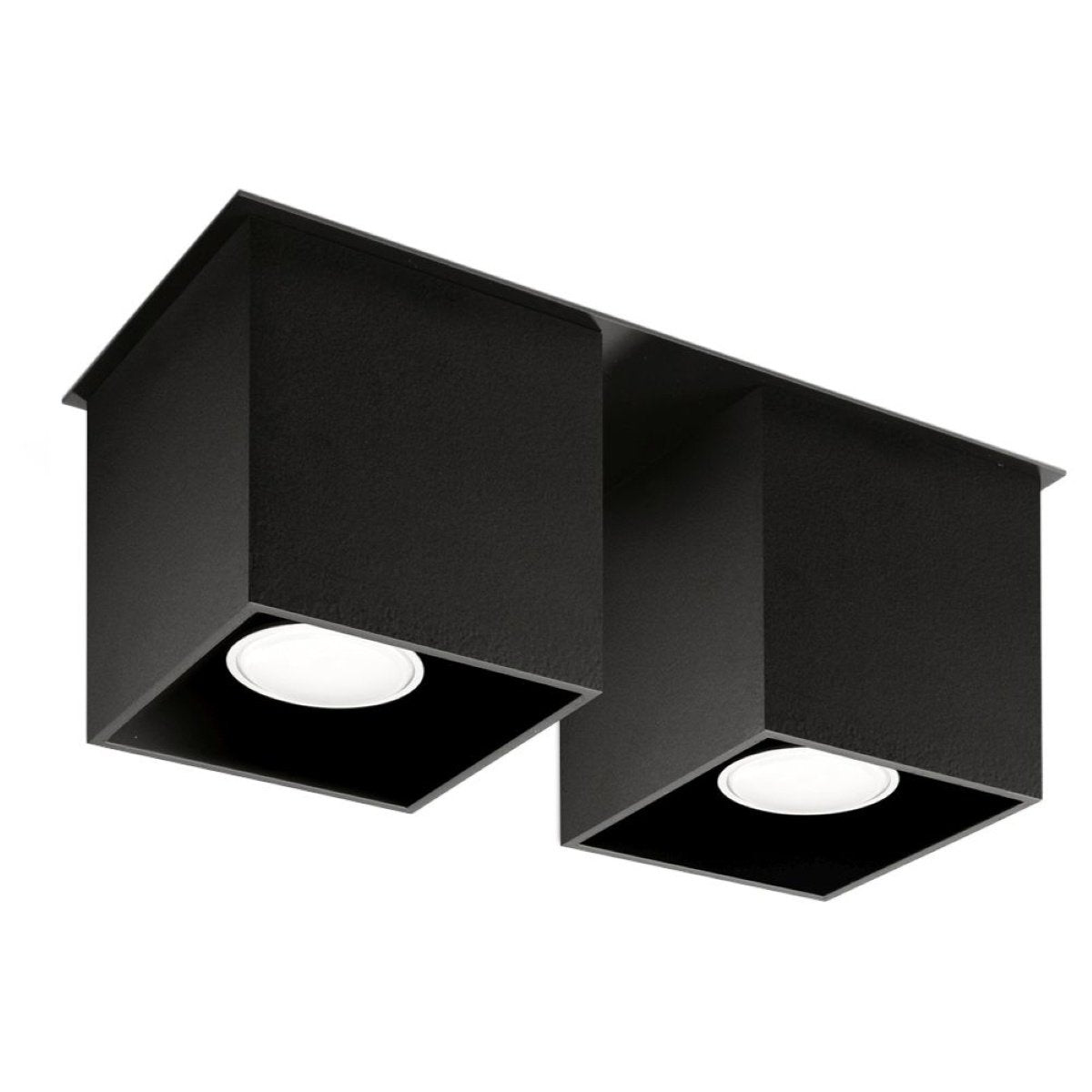 Sollux plafondlamp Quad - 2 lichts - 26 x 12  cm - zwart