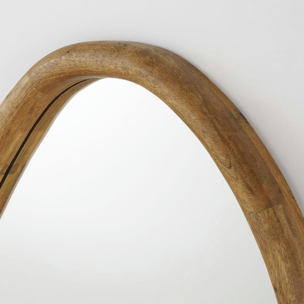 BELDI - Miroir organique en bois de manguier 70x120