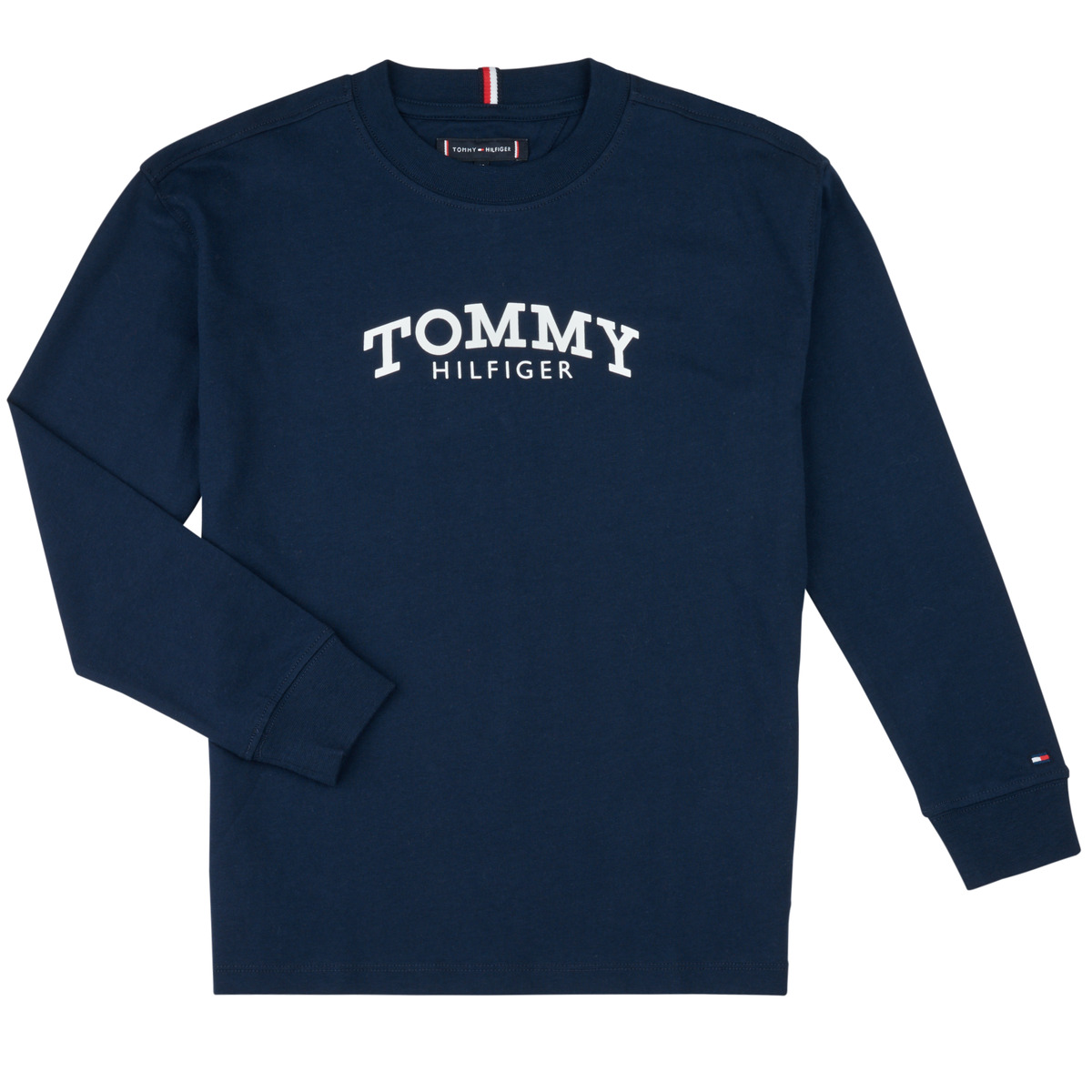 Tommy Hilfiger - MONOTYPE PRINT T-SHIRT LS - Marine