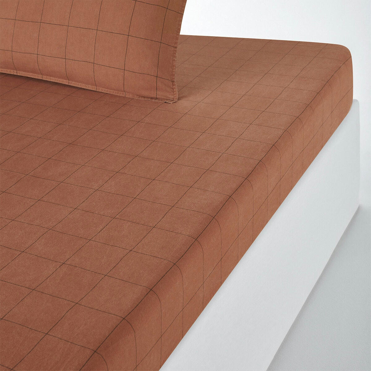 Drap housse coton lavé Monille