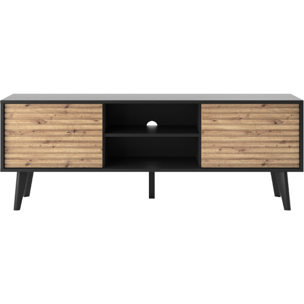 Szafka RTV WILLY 01 czarny / dąb artisan