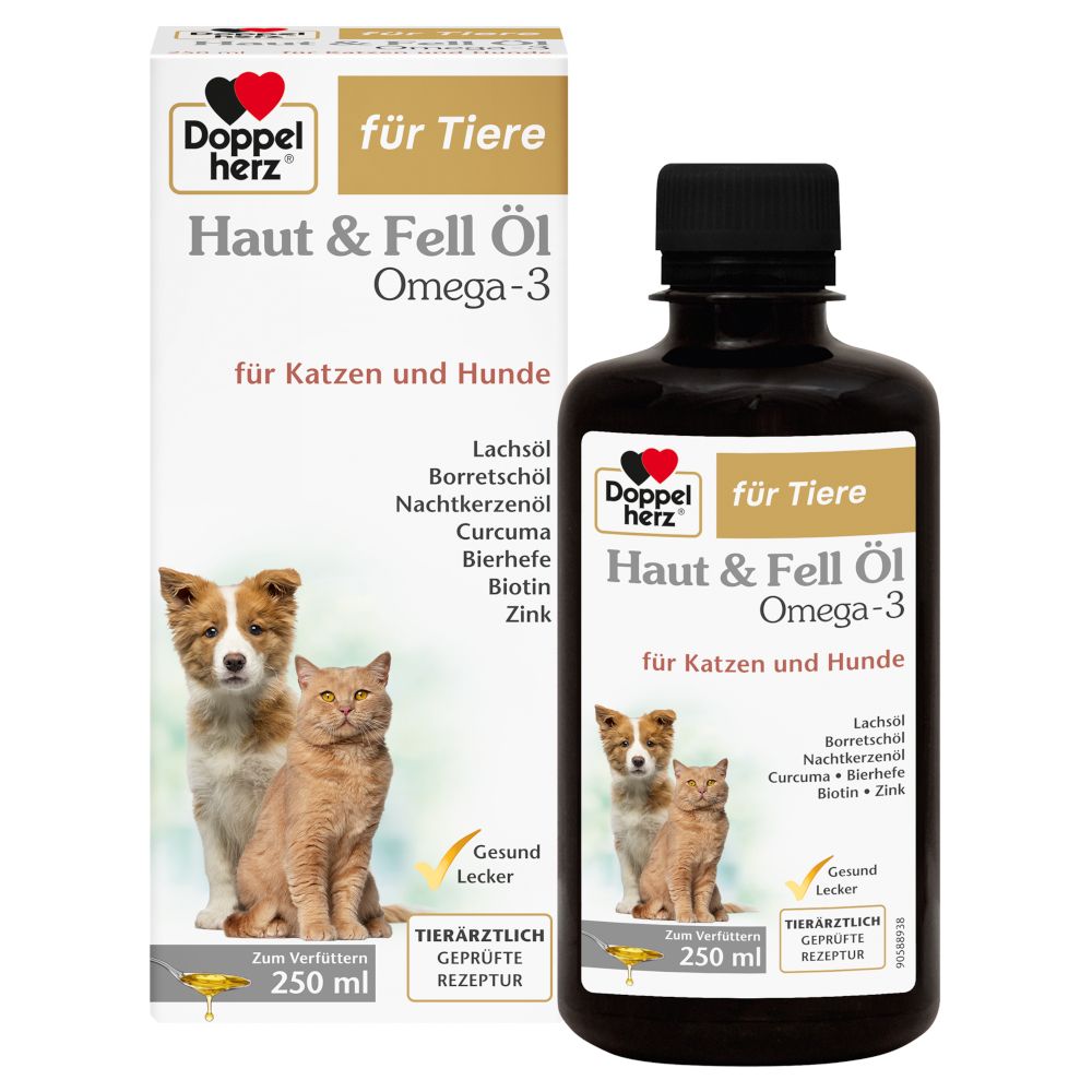 Double Heart Skin & Fur Oil for cats and dogs