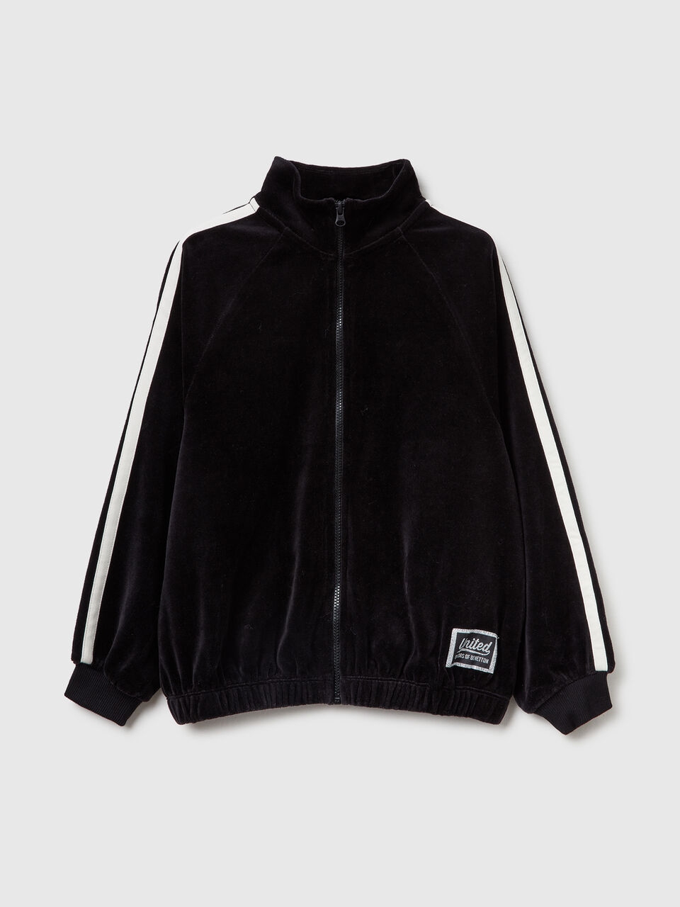 Sweatshirt in chenille with high neck