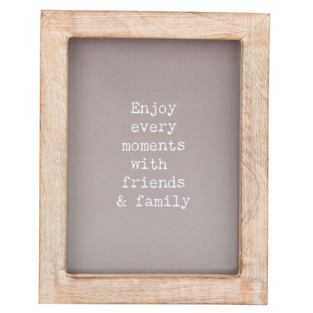 SMITA - Cadre photo en manguier blanchi 15x20