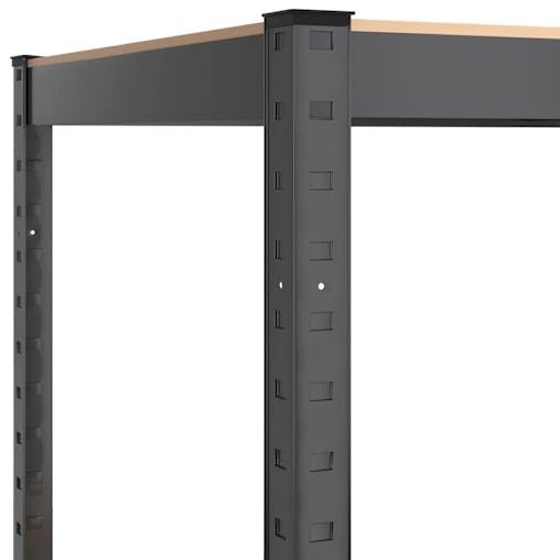 NNEVL 4-Layer Shelves 2 pcs Anthracite Steel and Engineered Wood