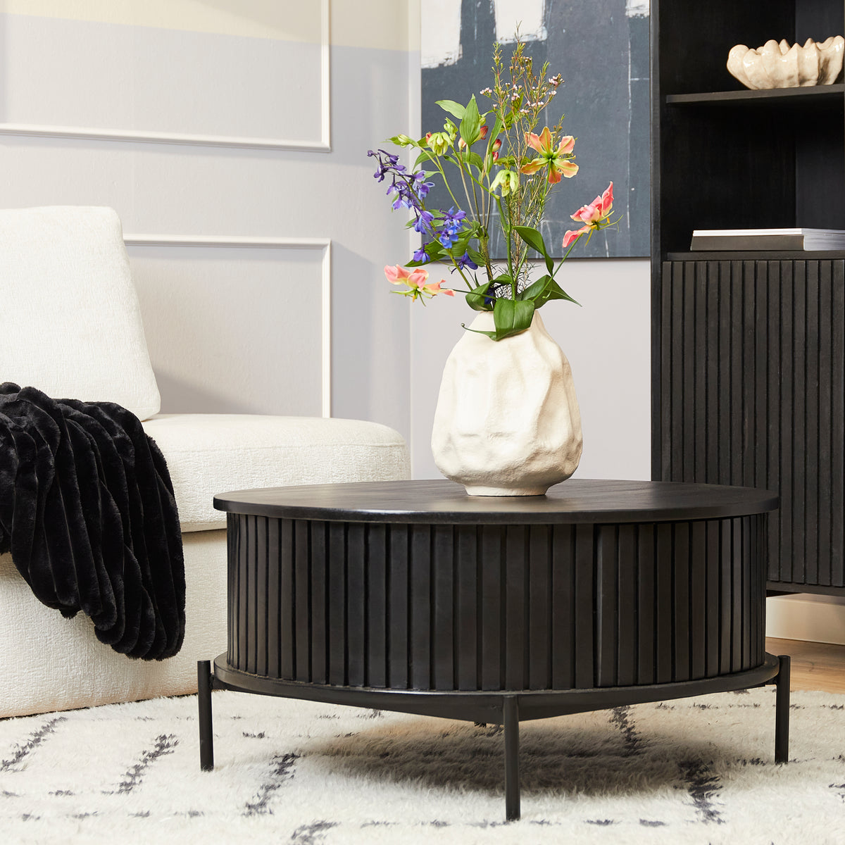 Starfurn salontafel Madison - zwart - 80x80x40cm