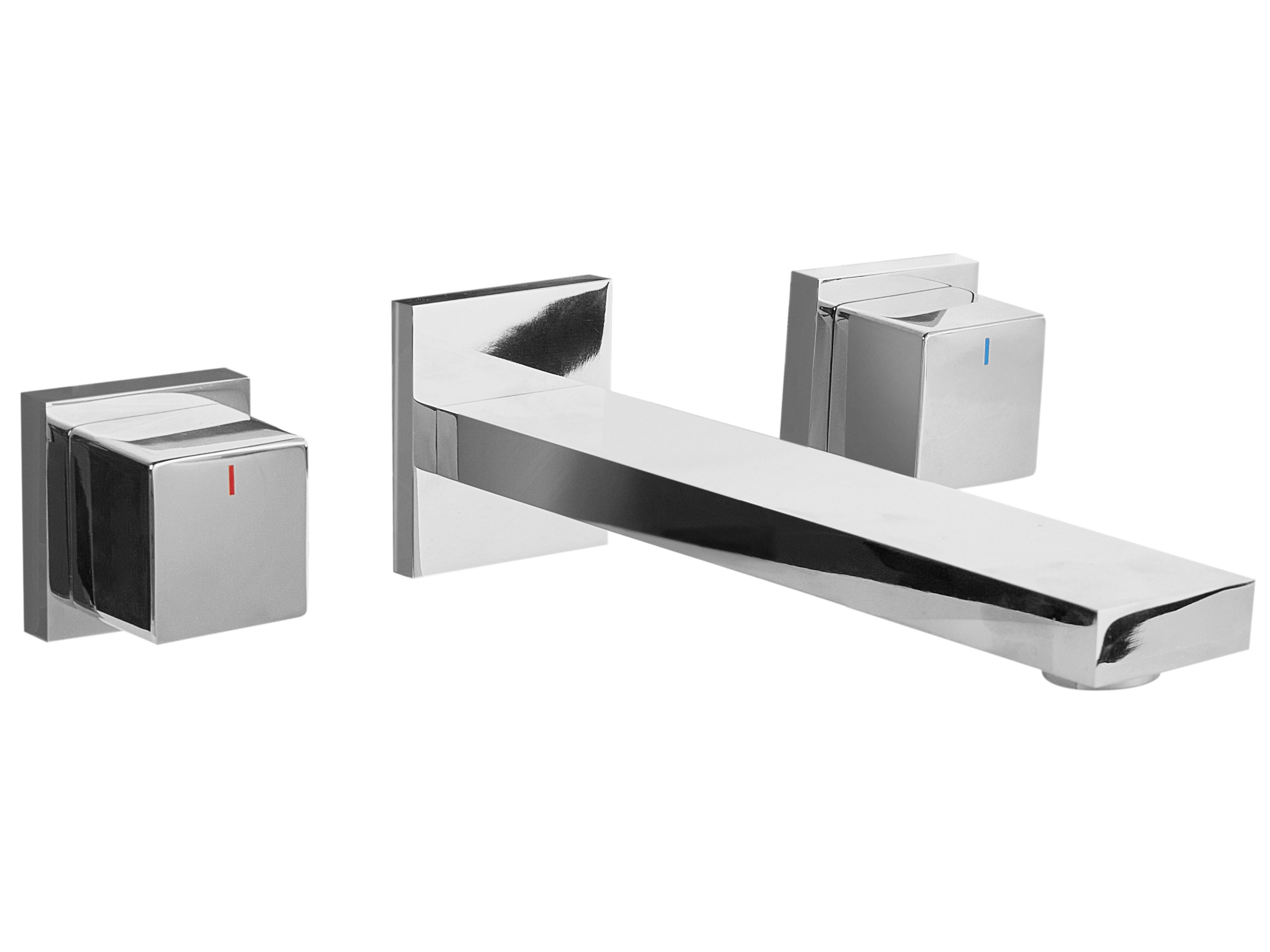 Wall Mounted Basin Mixer Tap PAILON Brass Silver