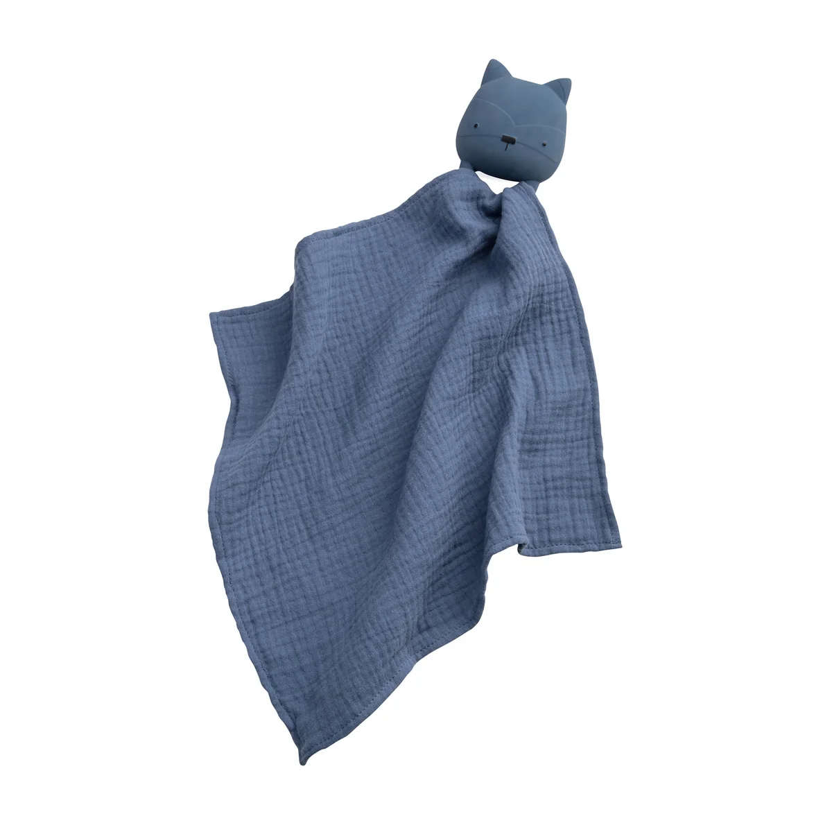 Sebra - Beißring mit Kuscheltuch Rebel, blau