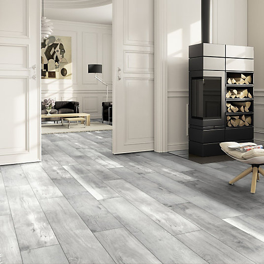 Parquet flottant Stratifié - Cuisine et salle de bain - Lames larges - Chêne Barbados - Paquet de 1,507 m²