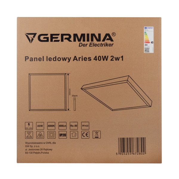 Panel LED Germina 40W Natynkowy 60X60 1szt.