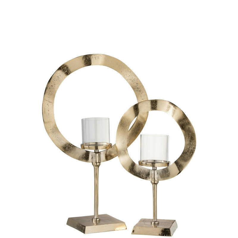 ALU - Photophore rond sur pied