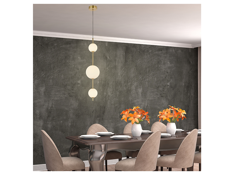 Lampa wisząca Dorado LED 3-punktowa złota