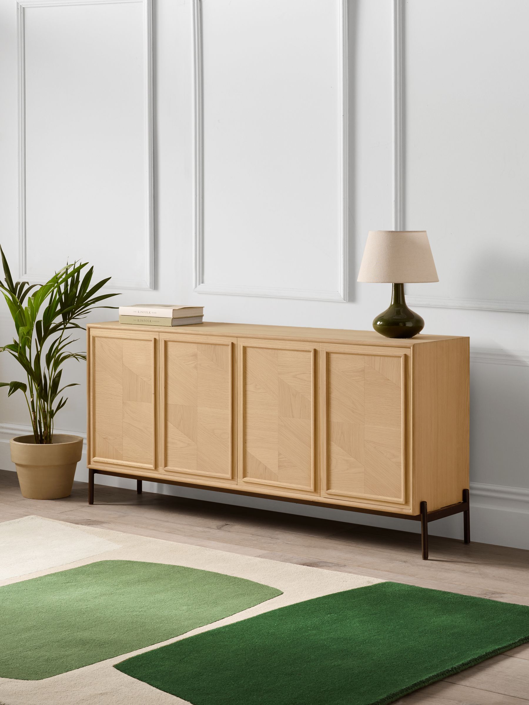 Jasper Conran London White Washed Oak Aden Large Sideboard