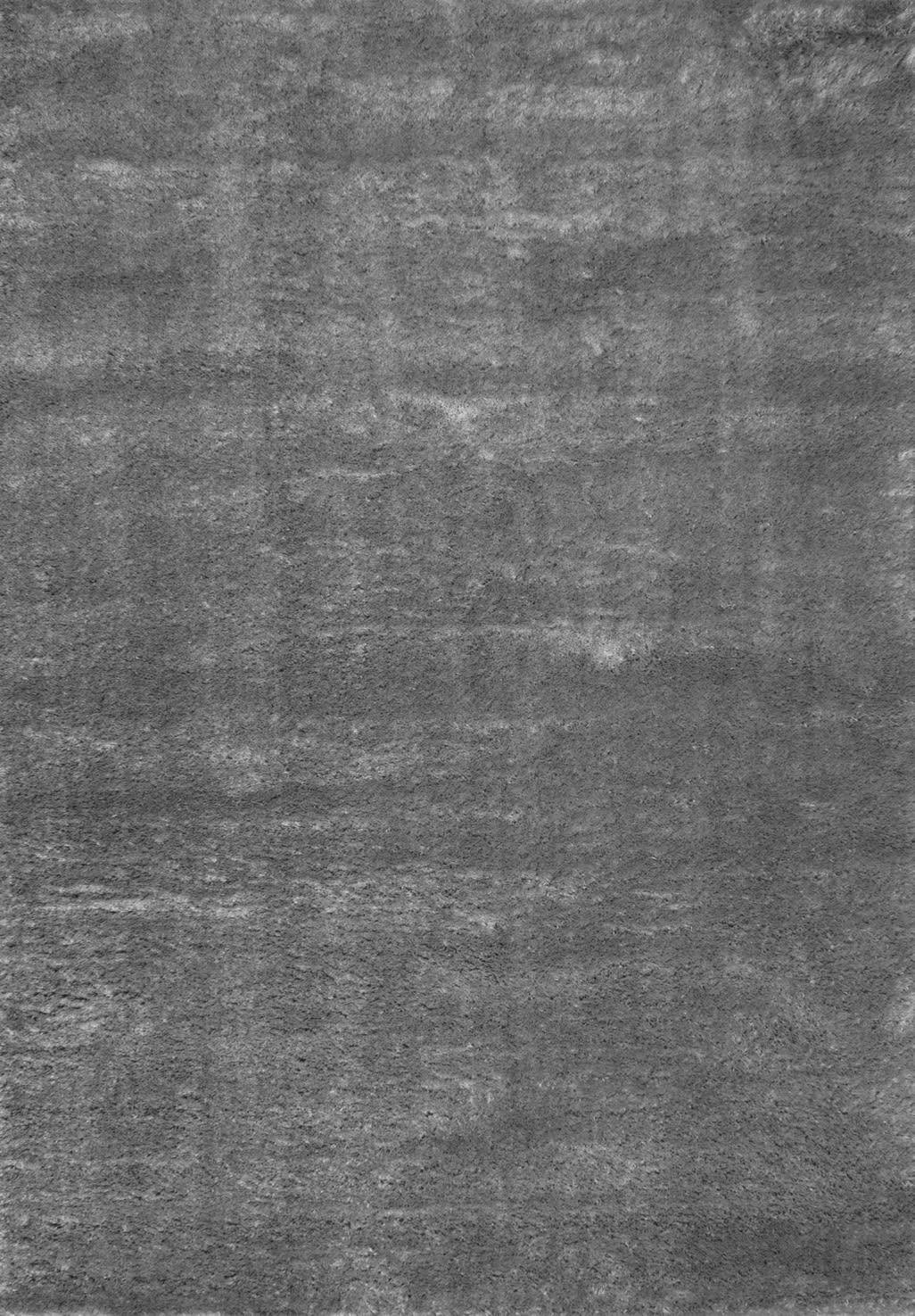 COSY - Tapis en polyester brillant motif uni gris 200x290