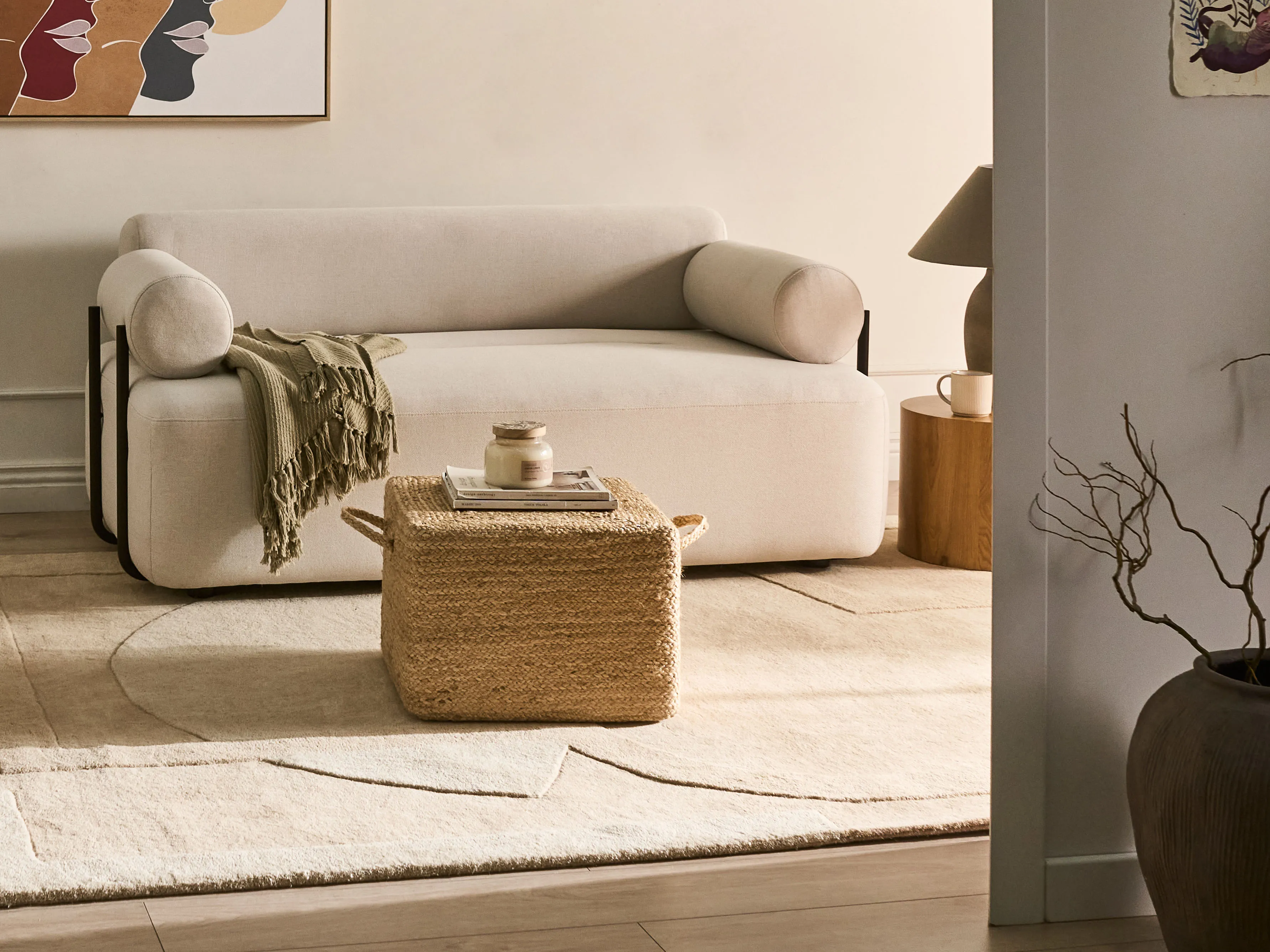 Pouffe DHADAR Jute Natural