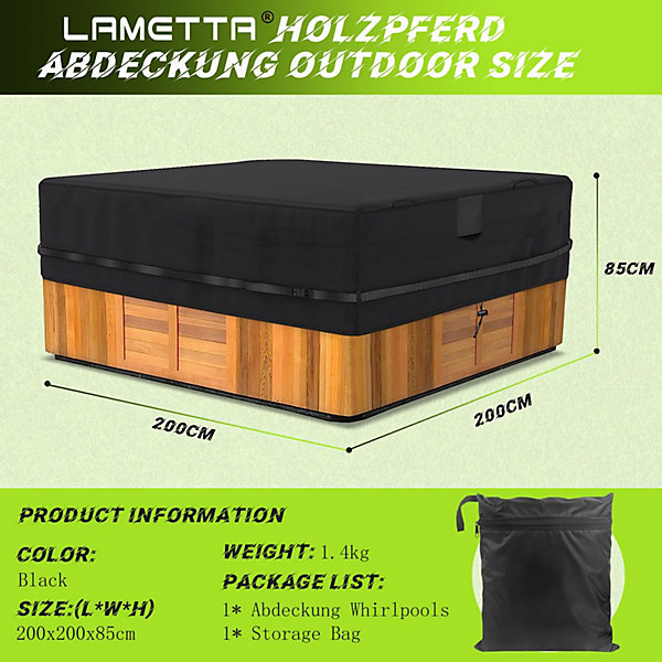 Housse de Protection étanche pour Spa avec Revêtement UV et PU