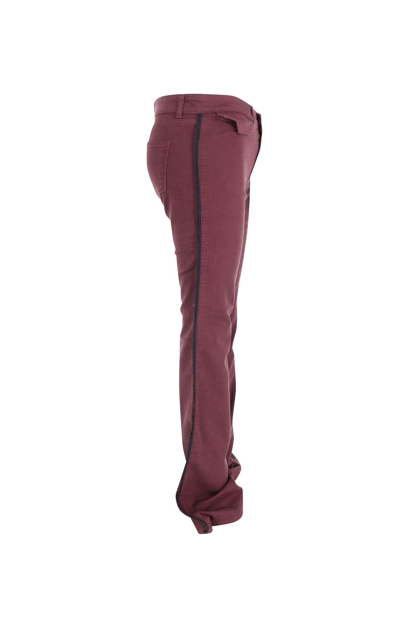 Alexander McQueen Preloved Flared Jeans in Burgundy Cotton