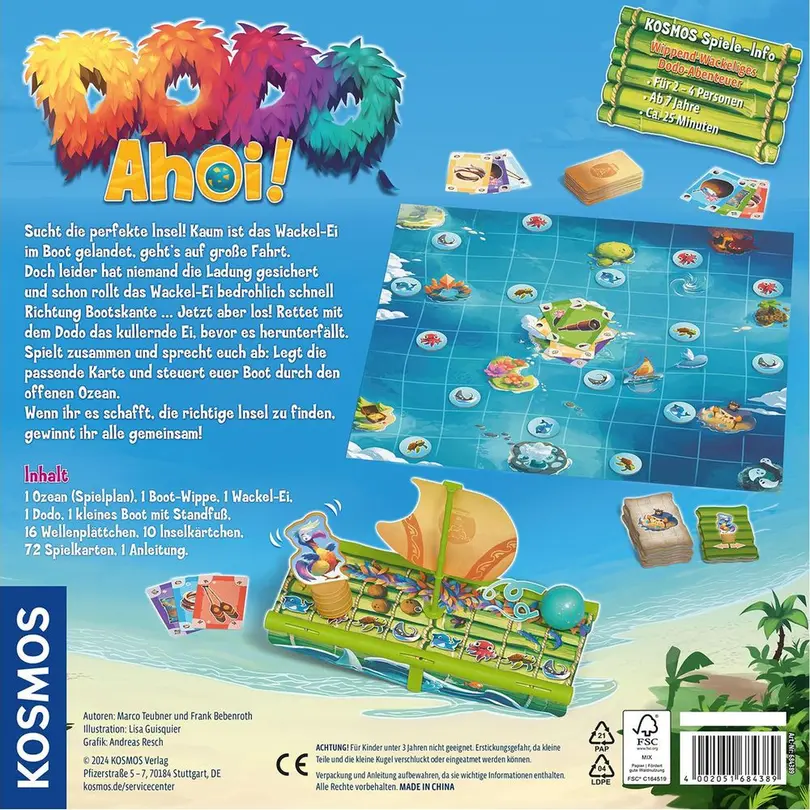 Brettspiel 72-teilig Dodo Ahoi