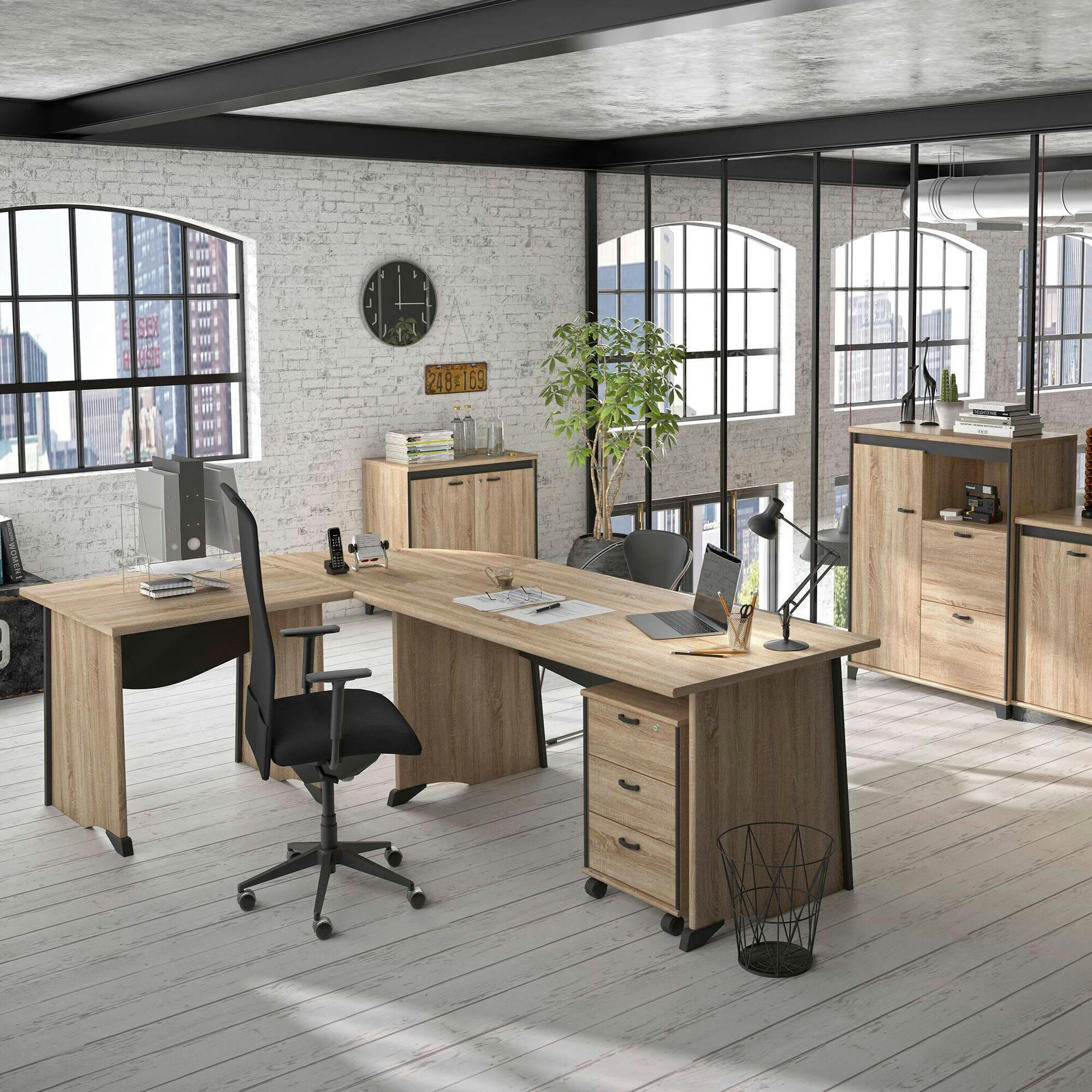 MAMBO - Caisson 3 tiroirs effet bois clair