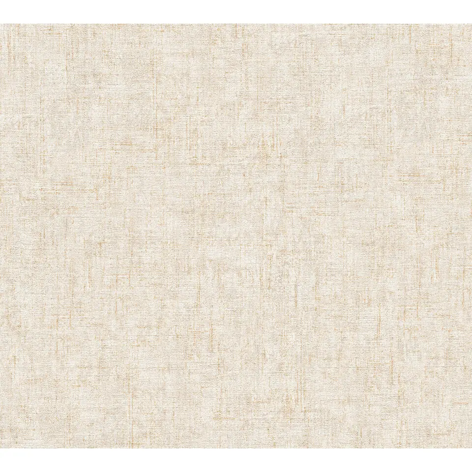 A.S. Cr&eacute;ation behang geschilderd effect zand beige - 53 cm x 10.05 m