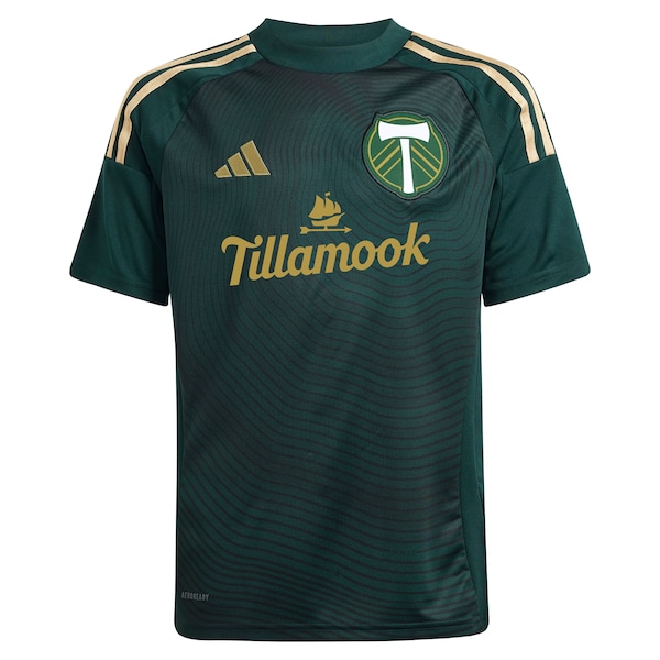 Portland Timbers adidas Youth 2025 Forever Green & Gold Replica Custom Jersey - Green