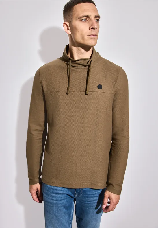 Funnelneck Strukturshirt