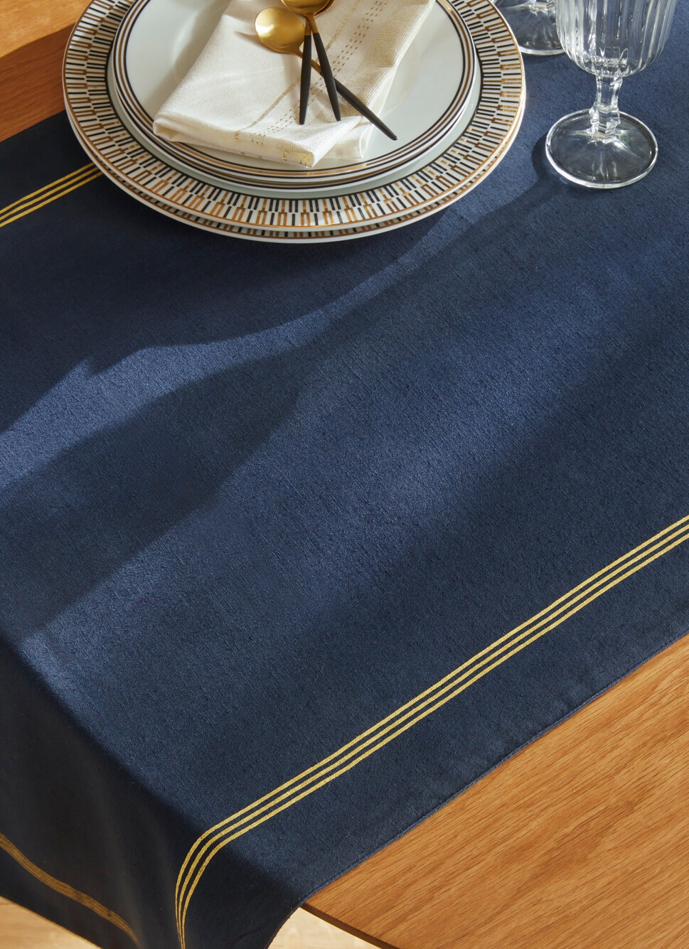 ASSIETTE à DESSERT EN PORCELAINE ART DÉCO NOIR/DORÉ