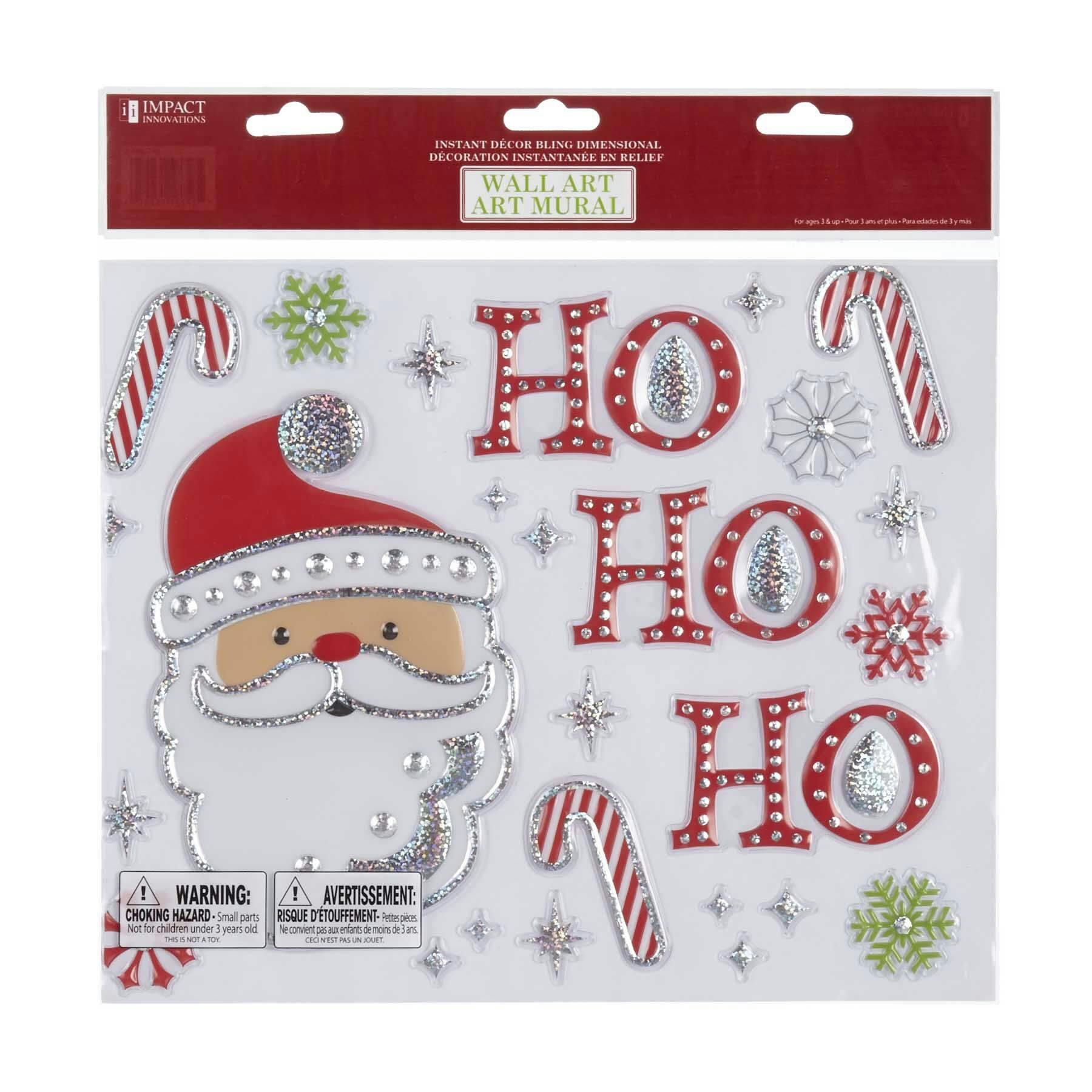 Design Group Bling Christmas Decoration Wall Art Window Clings, Assorted Designs