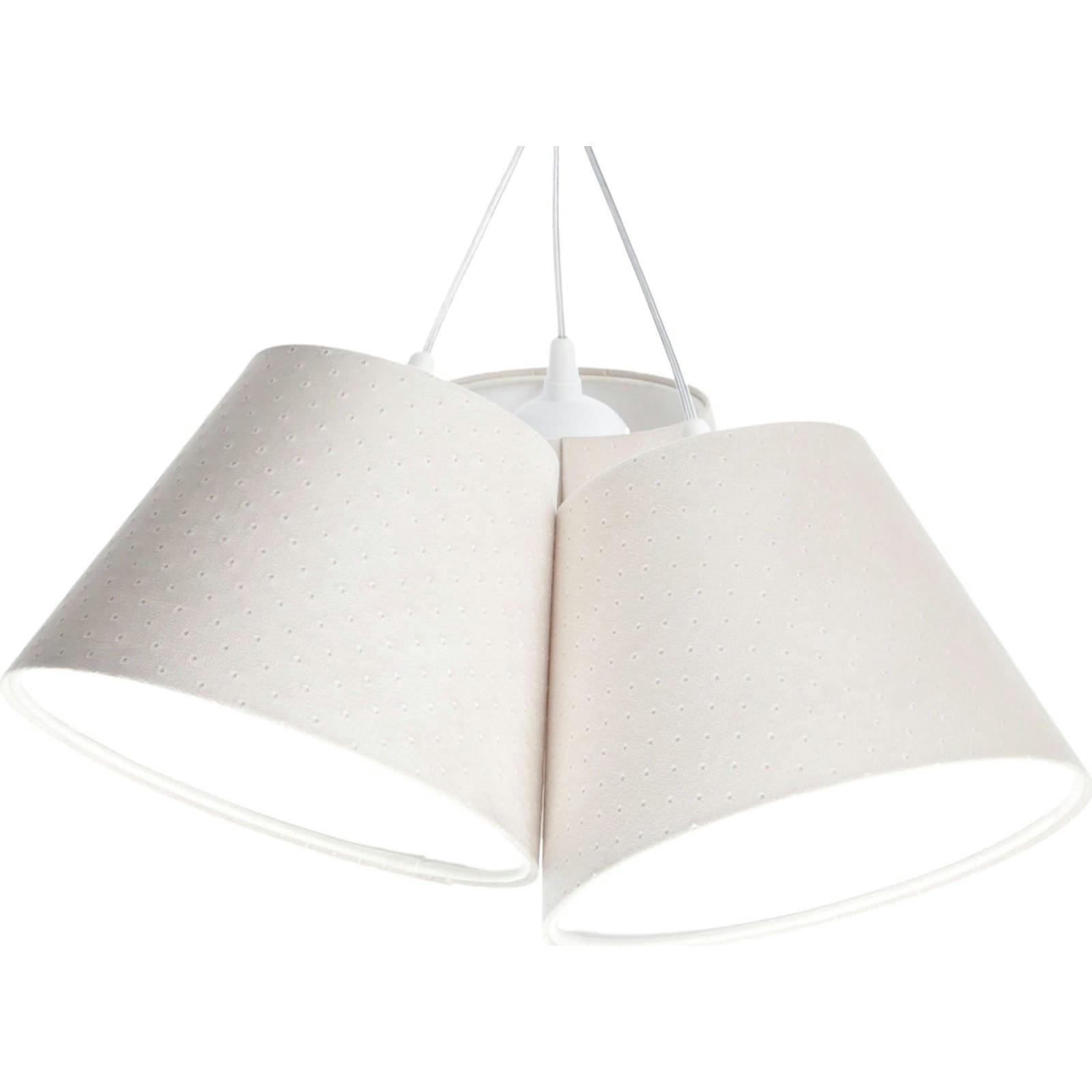 JASMINE BEBE - Suspension Tissu Beige Ø 16/26 cm - H19 cm