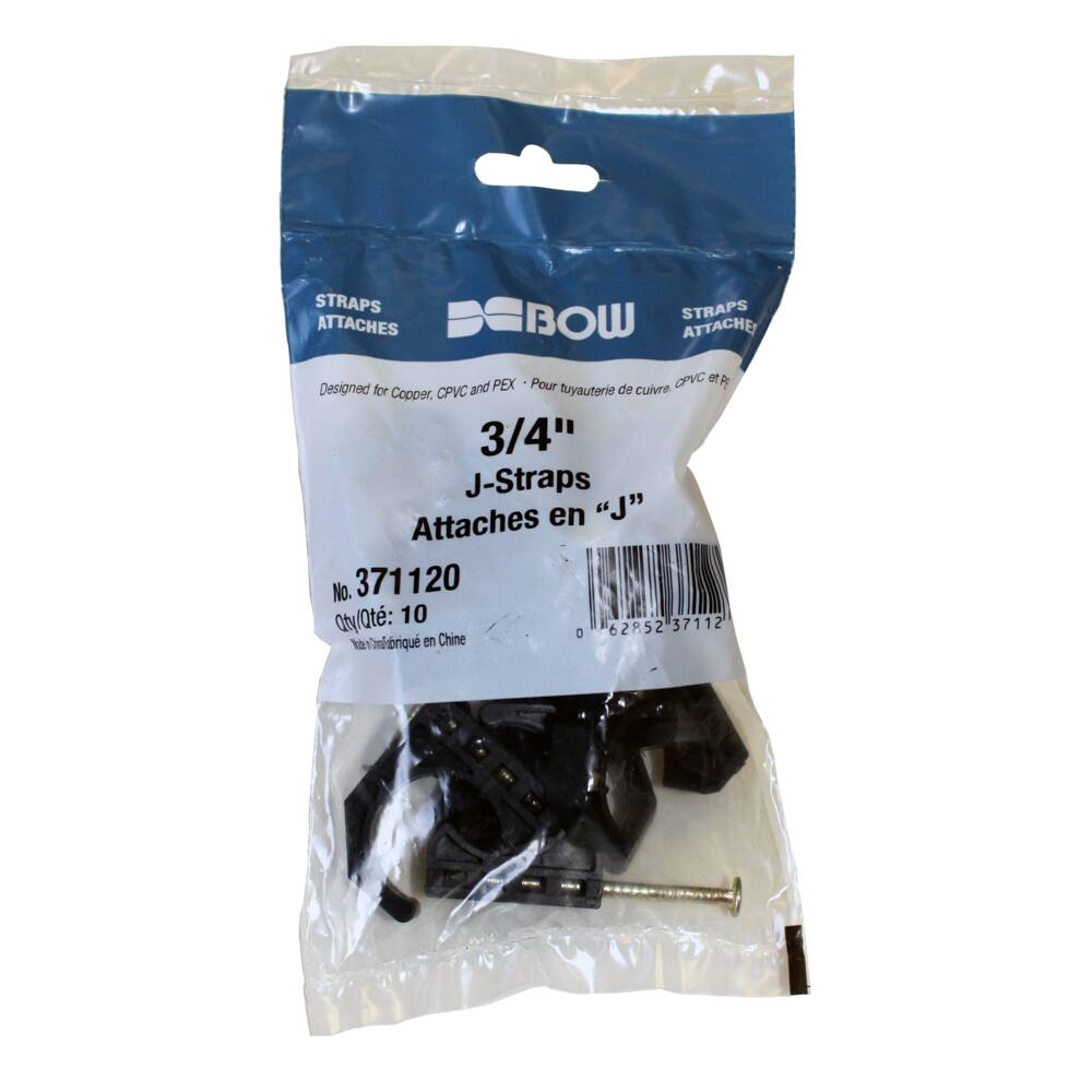 Bow J-Pipe Strap, 3/4-in, 10-pk