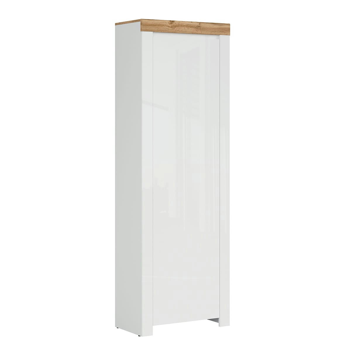 - Meuble d'entrée 1 porte blanc et naturel