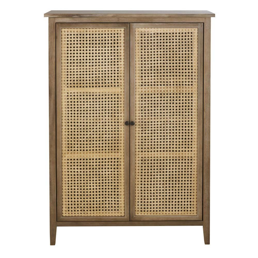 Beaumont - Cabinet de rangement cannage rotin 2 portes