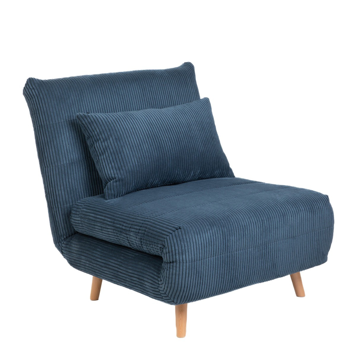 Sofa SOLACE 1-osobowa, z funkcją spania sztruksowa 83x91x84 cm HOMLA