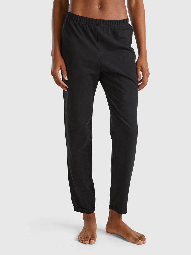 Trousers in warm stretch cotton