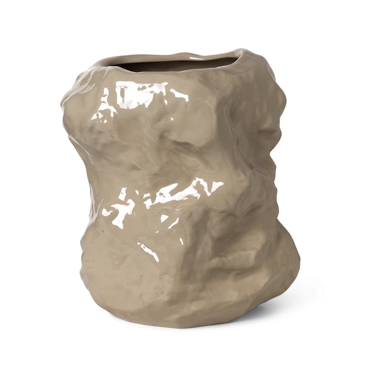 Ferm Living - Tuck Bodenvase, Ø 34 x H 40 cm, cashmere