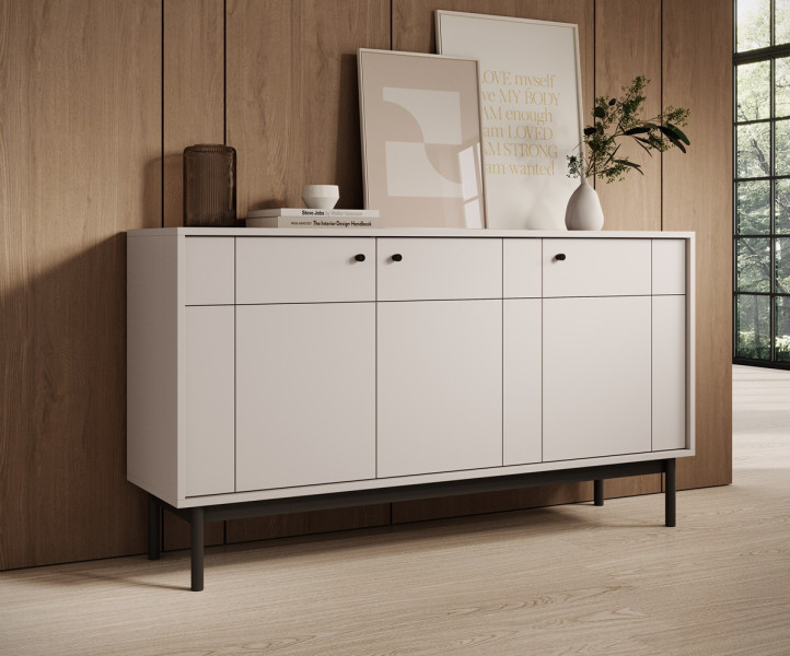 Komoda NATURE do przedpokoju w stylu japandi K154 - kaszmir