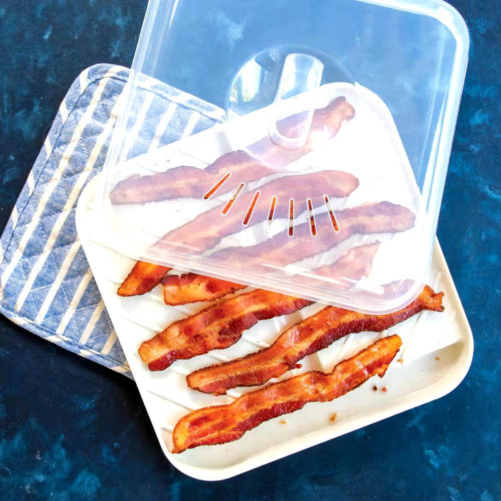 Nordicware Microwave Bacon Rack,  BPA-Free, Dishwasher Safe, Brown, 27.9x7.30cm