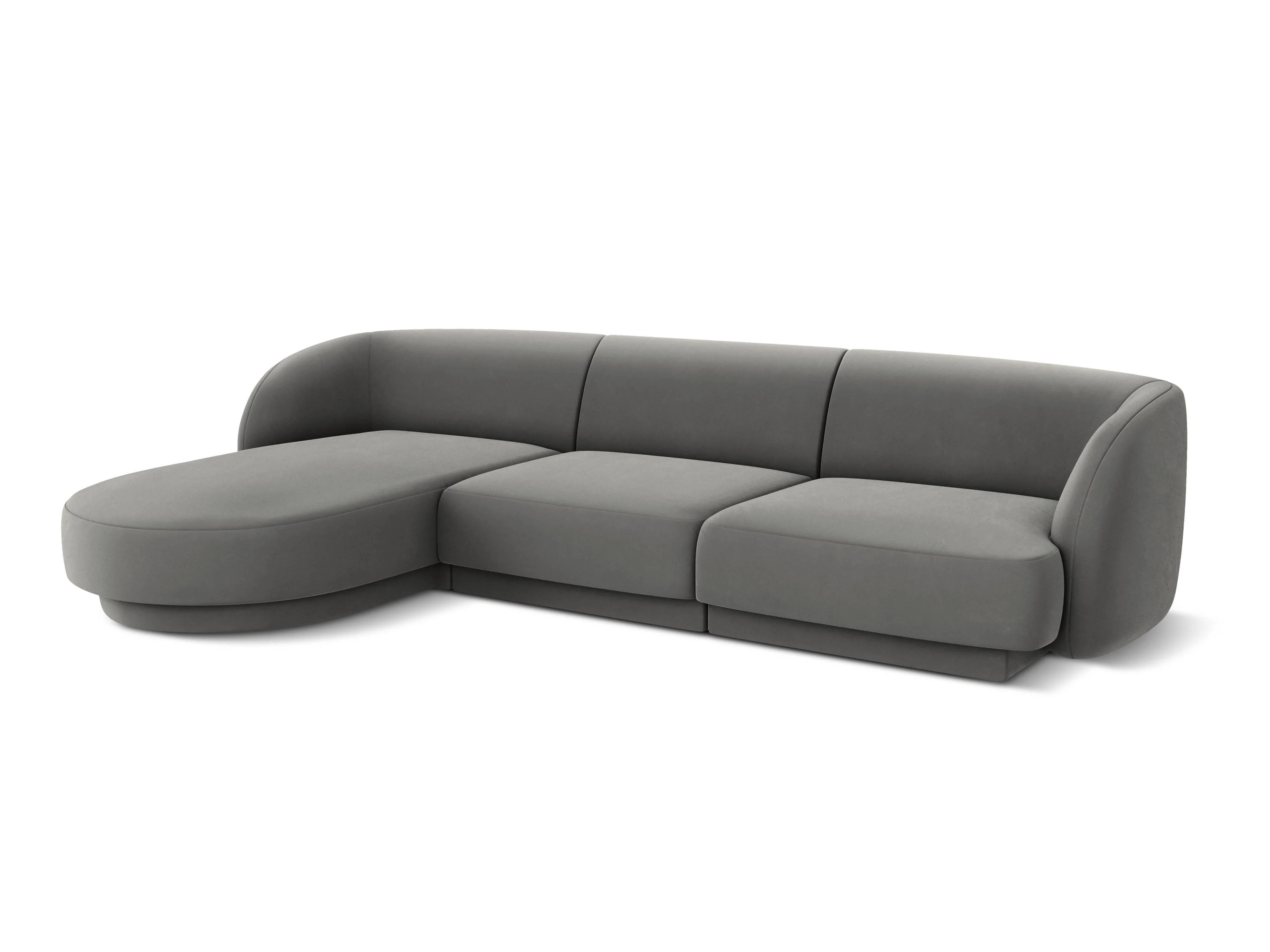3.5-zitshoekbank Miley links velvet
