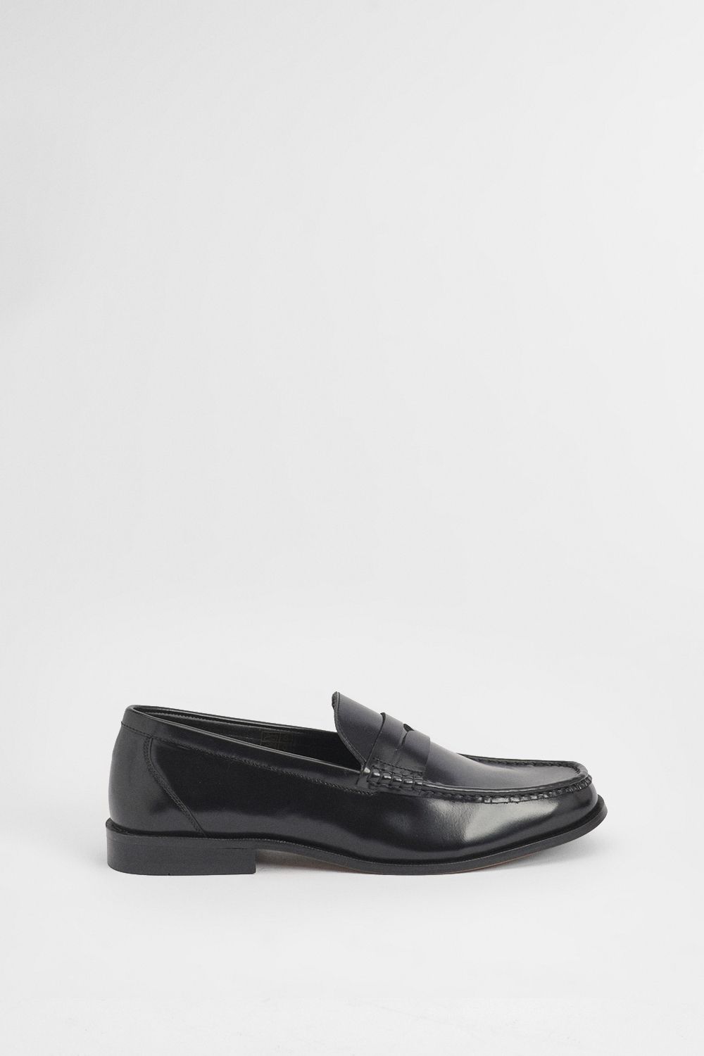 Burton Black Leather Penny Loafer