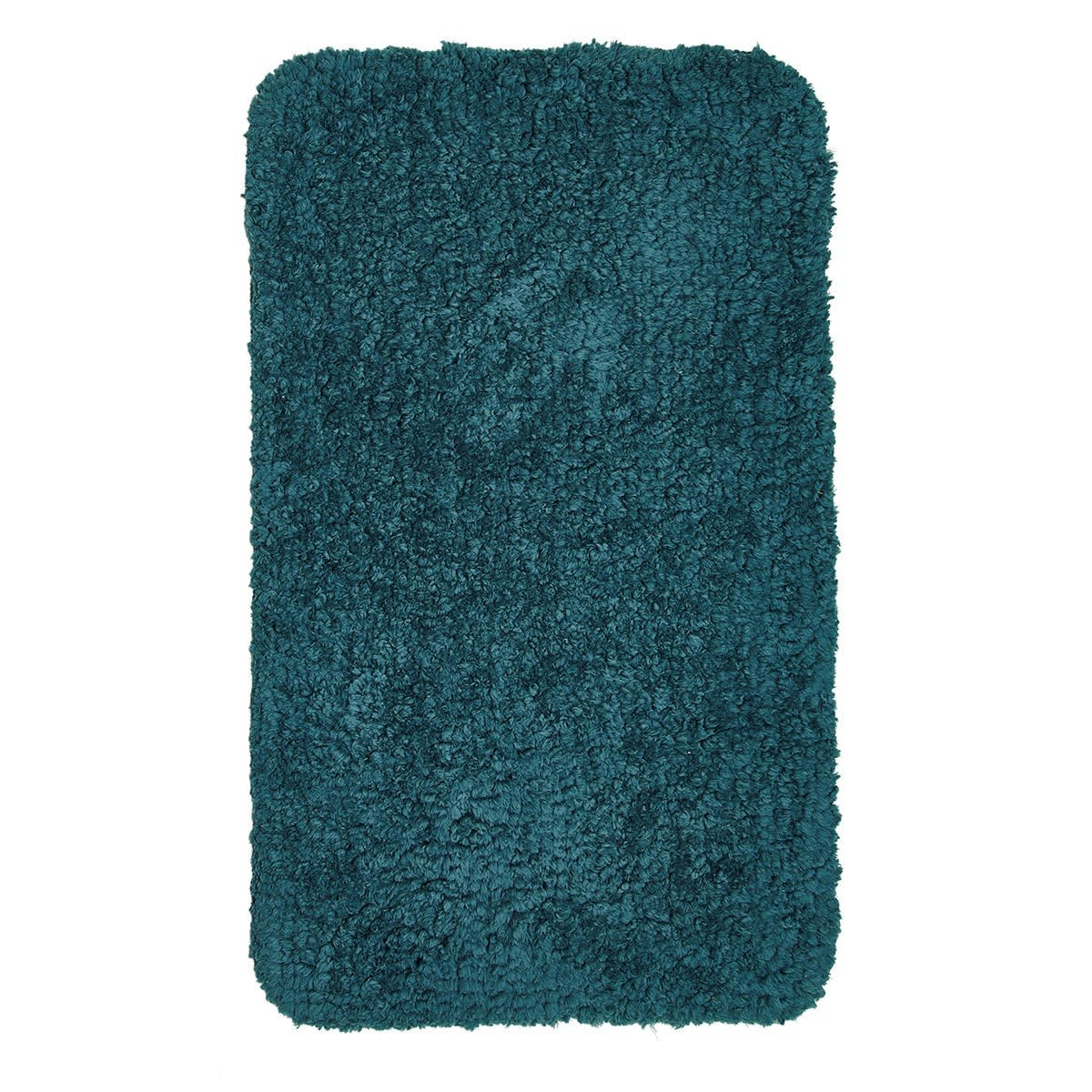ESSENTIAL - Tapis de bain tufté uni en Polyester Bleu 50x80 cm